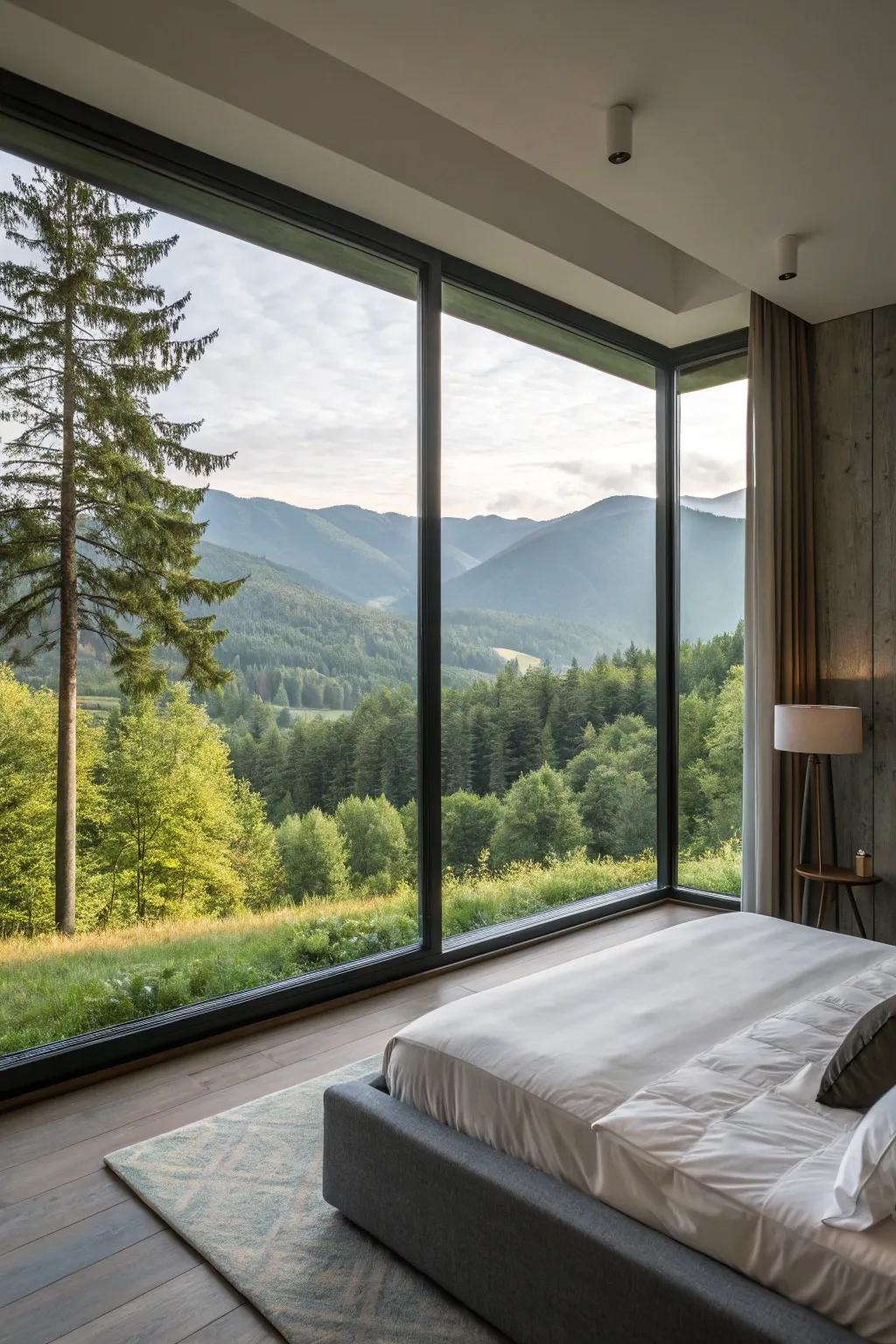 Panoramic windows can transform picturesque views into living art.