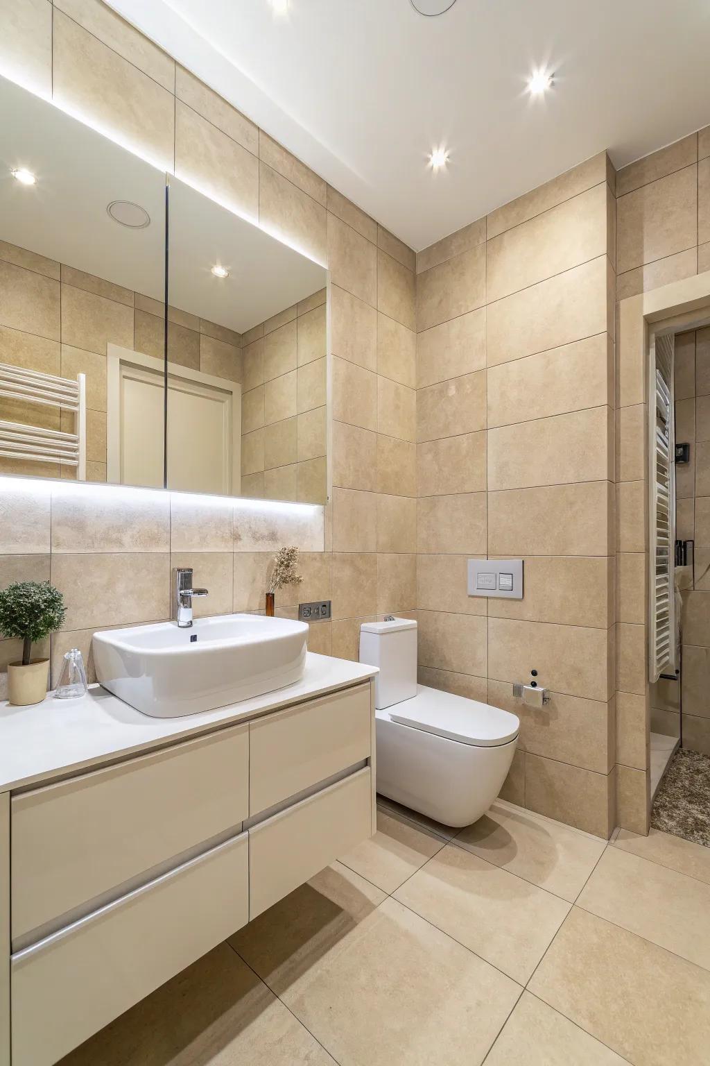 The classic pairing of latte and pure offers timeless elegance.