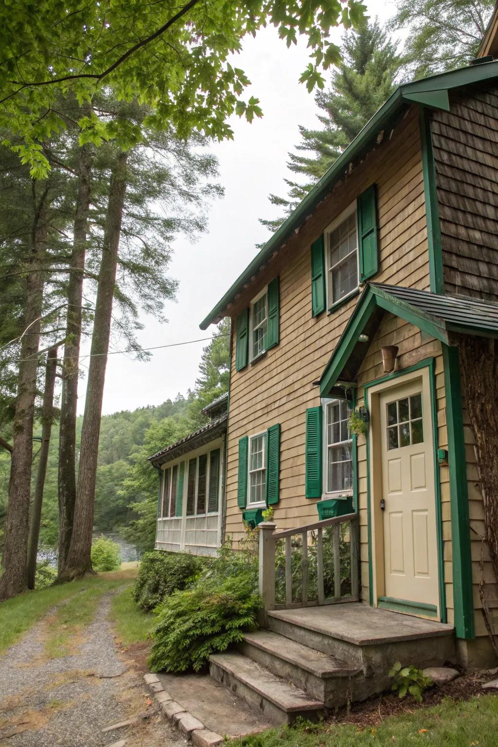 Nature-inspired tones create a serene and welcoming atmosphere.