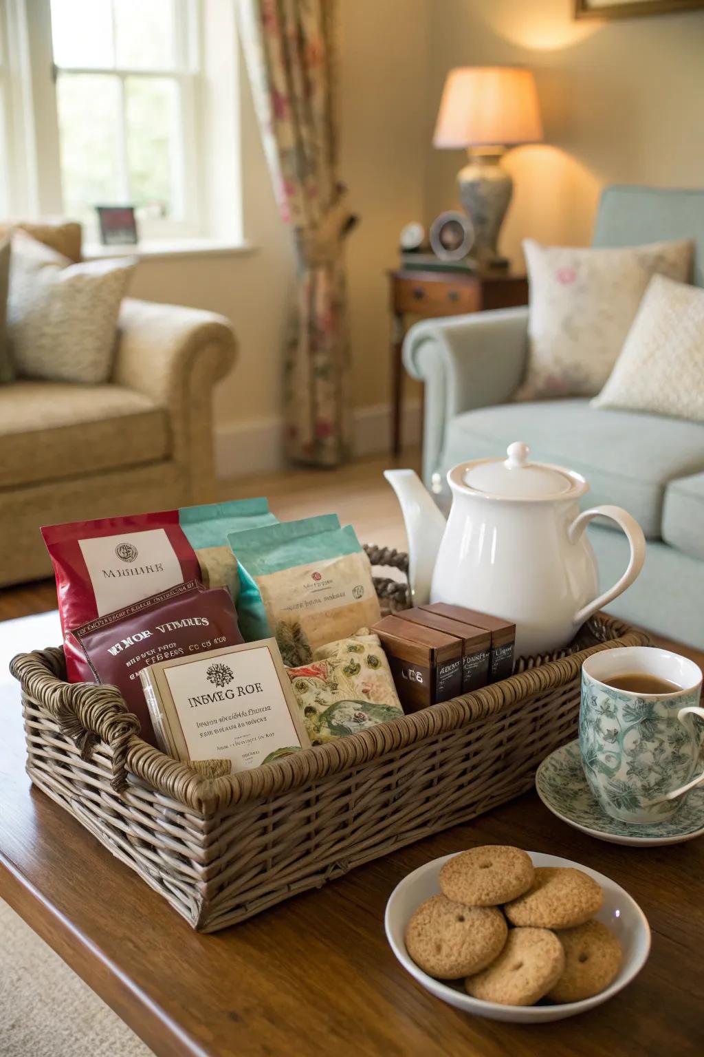 Indulge and delight with a wonderful tea moment basket.