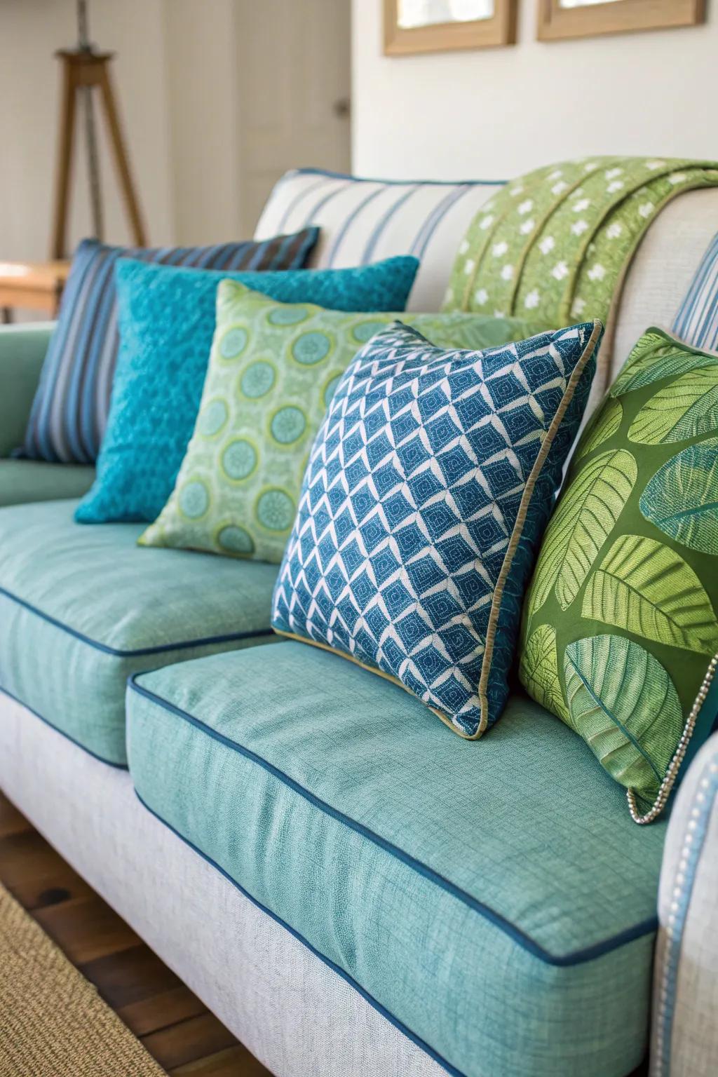 Layered soft padding makes a cozy atmosphere.