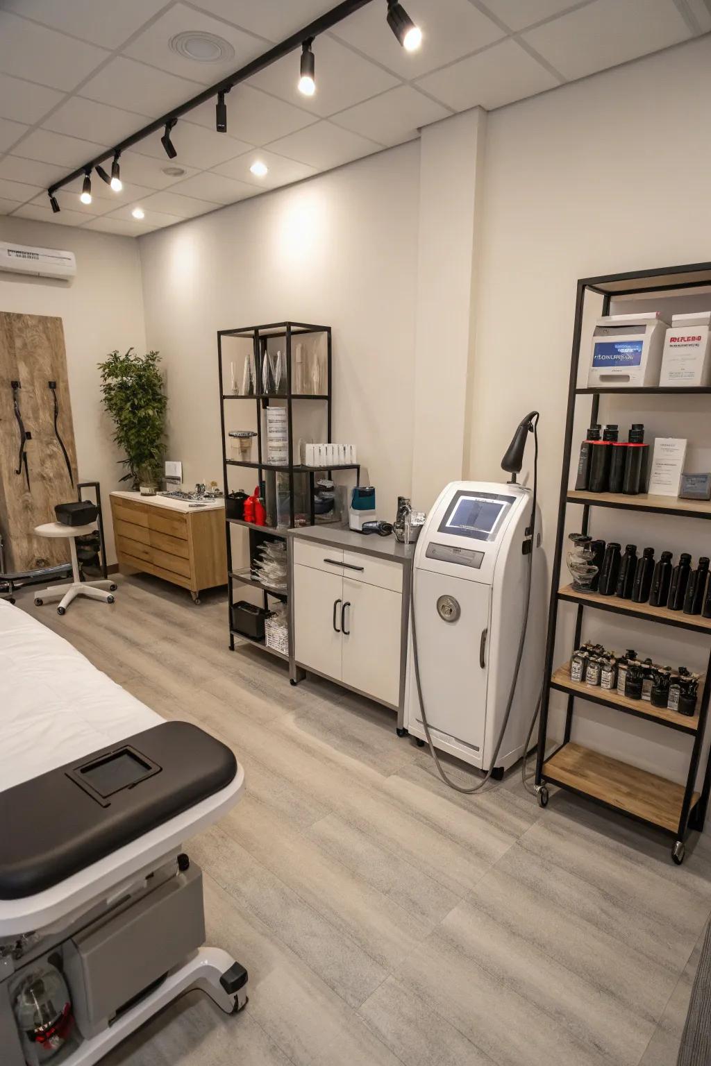 Useful equipment is crucial for a successful fitness and sculpting zone.