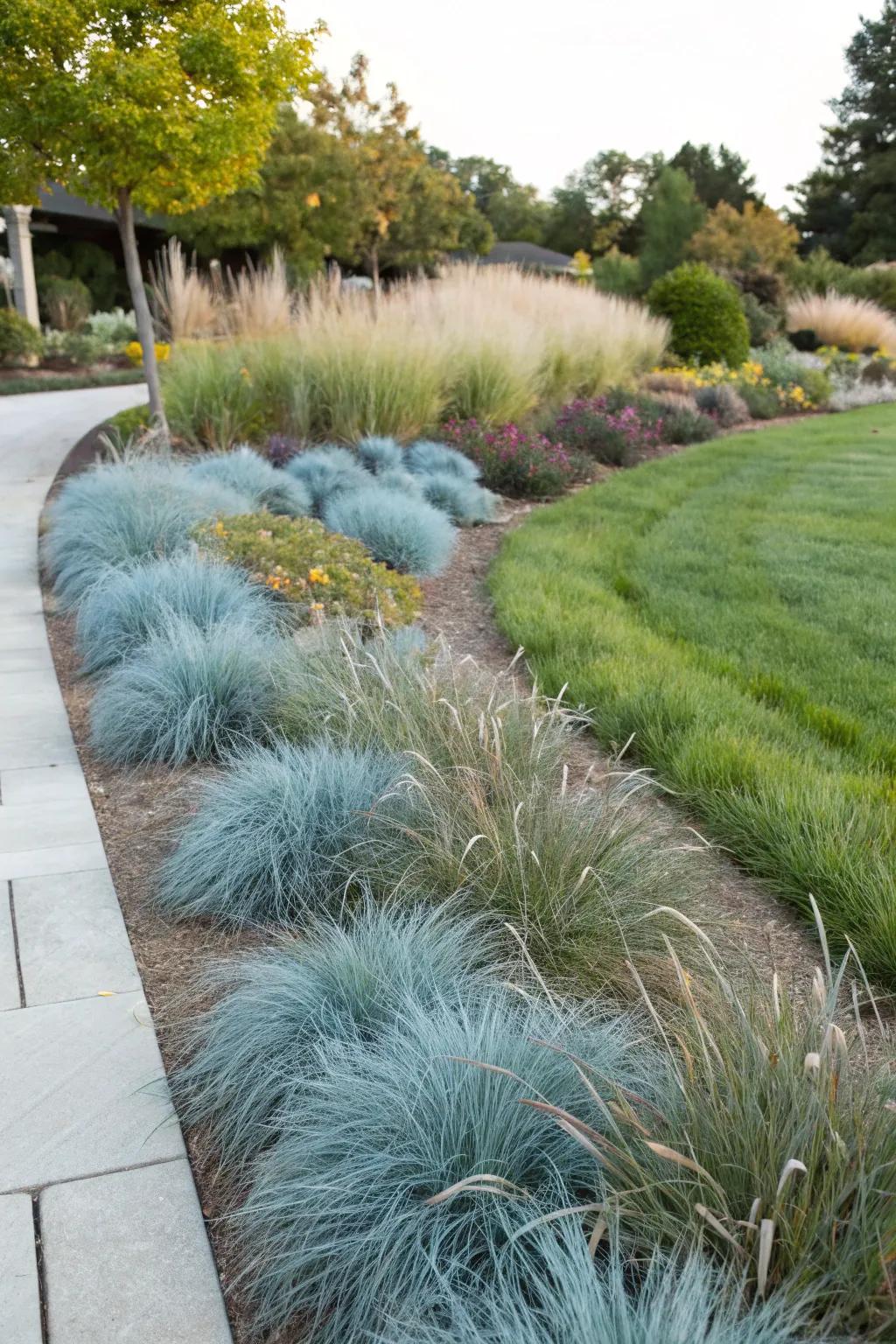 Azure Tuft adds seasonal color shifts to the garden.