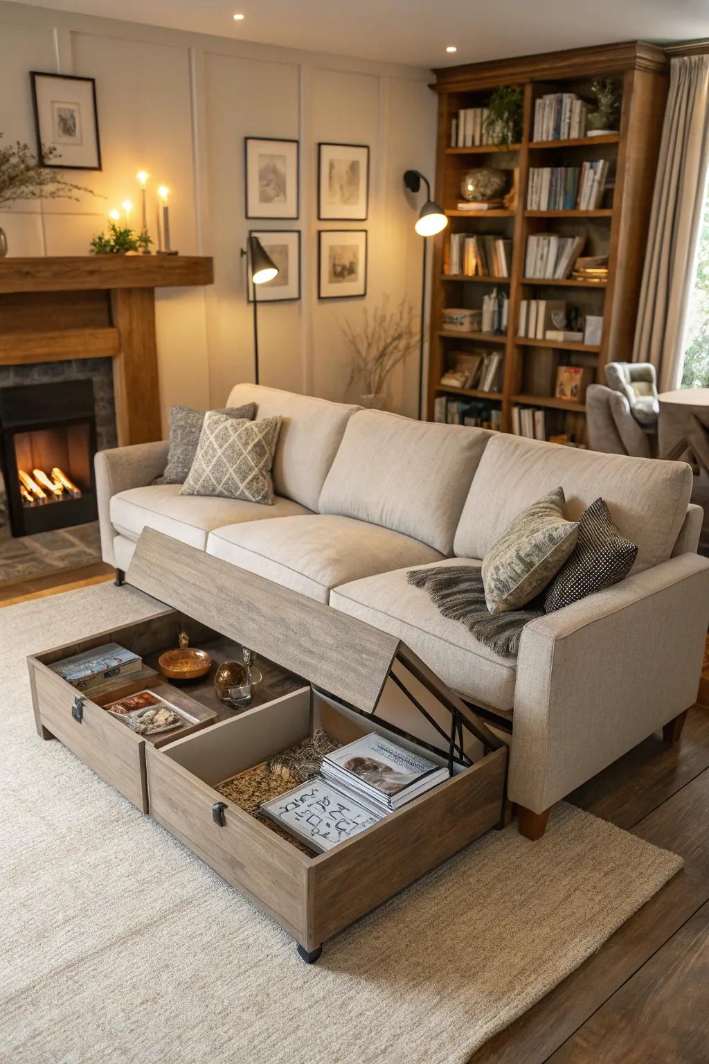 Furniture that does more makes the most of a small space.