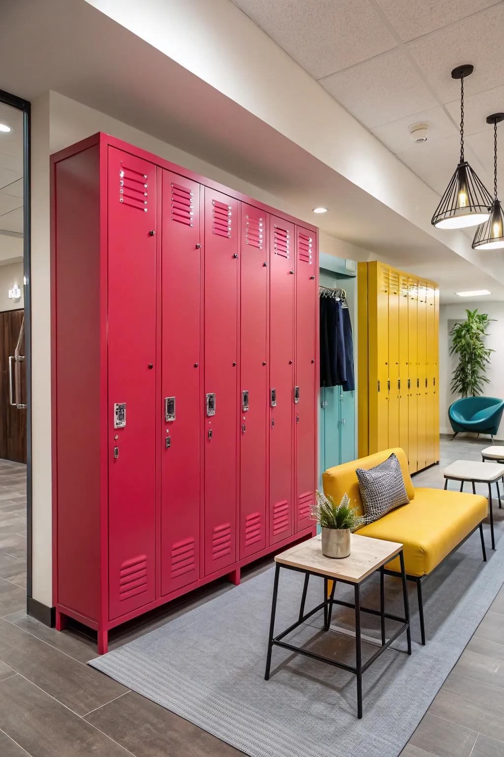 Lively colours breathe life into integrated storage.