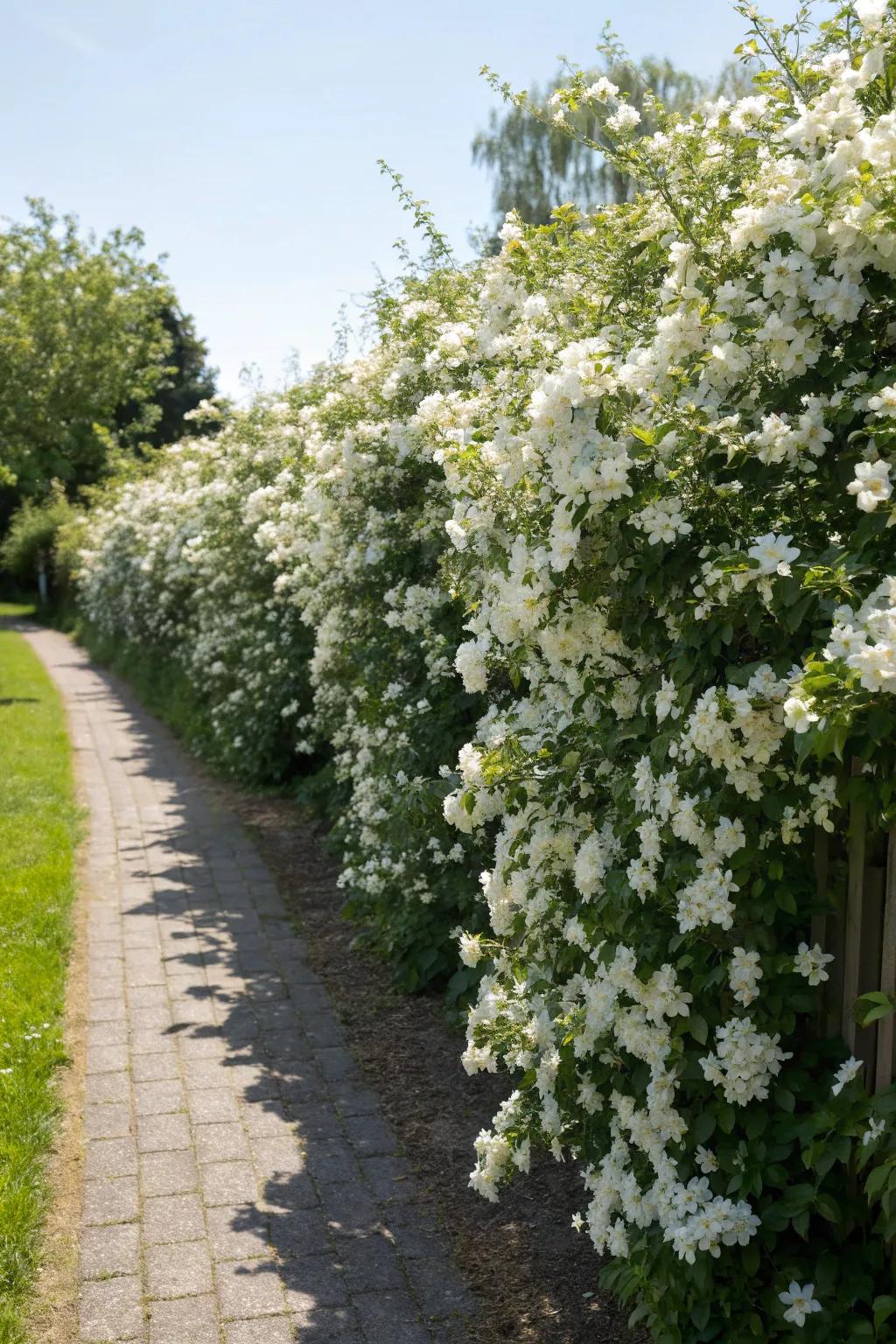 Enjoy both privacy and fragrance with sweet mock-orange.