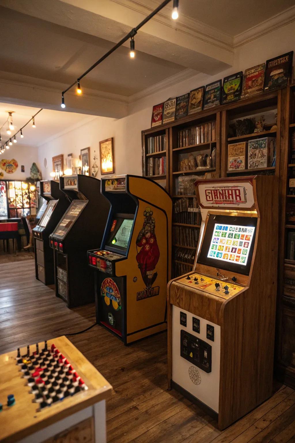 Vintage games contribute a nostalgic element to your game room.
