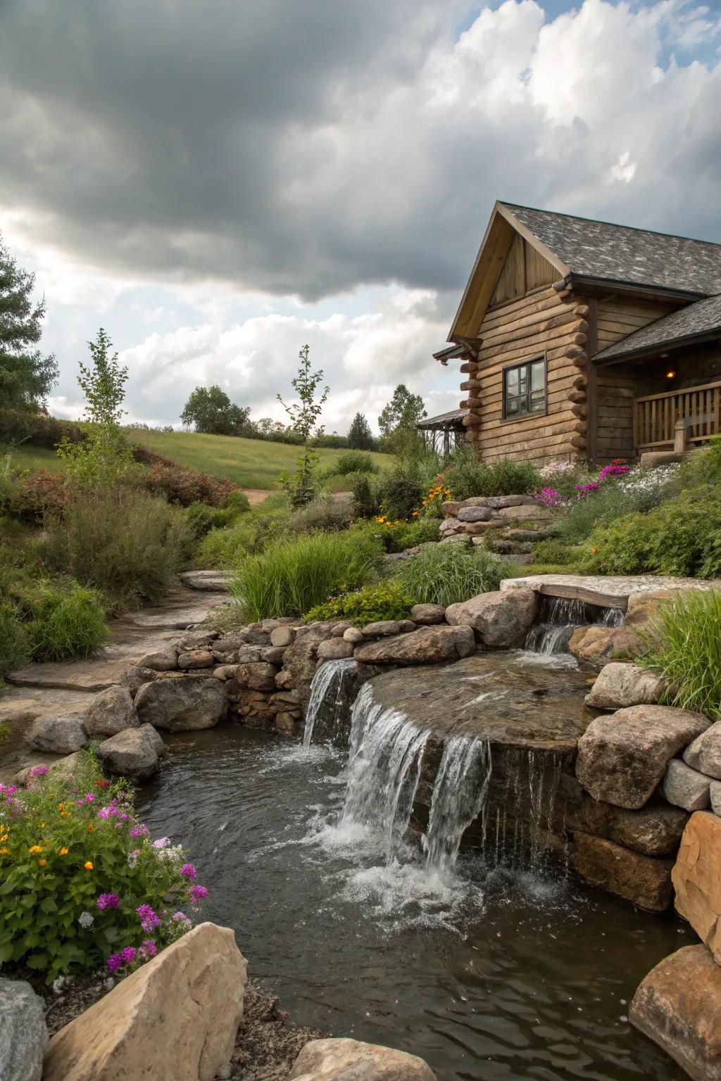 A water element lends tranquility and draws wildlife to your landscape.