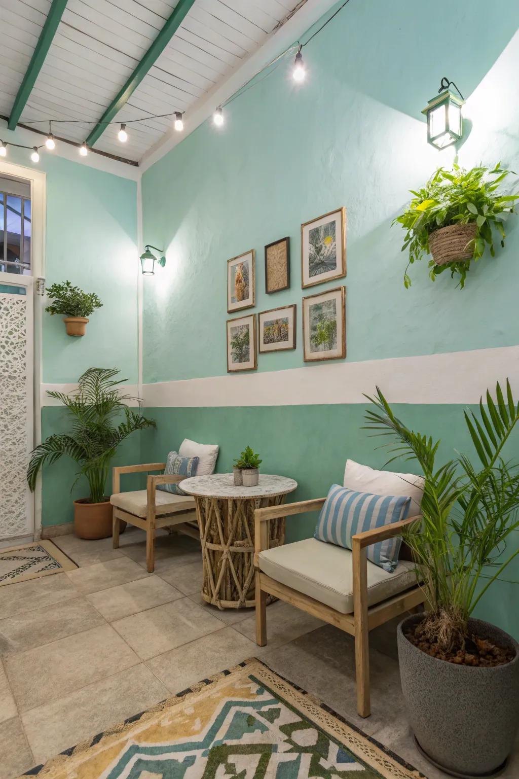 Embrace peace with calming colors in your corner.