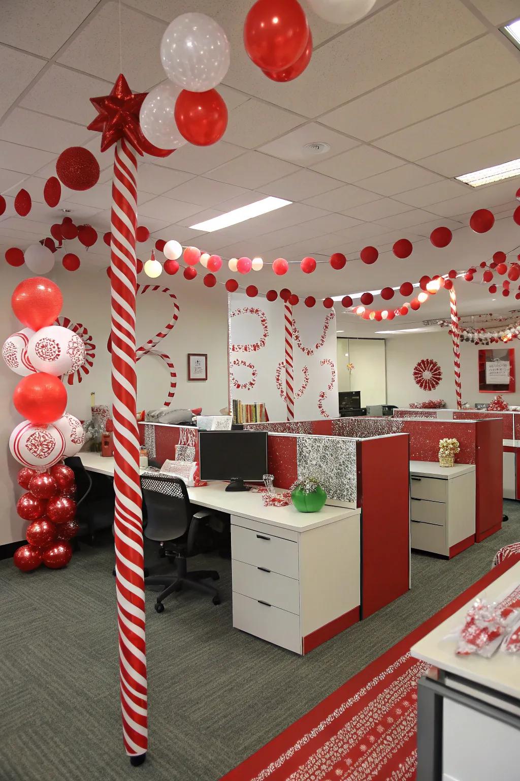 Embrace the classic crimson and ivory theme.