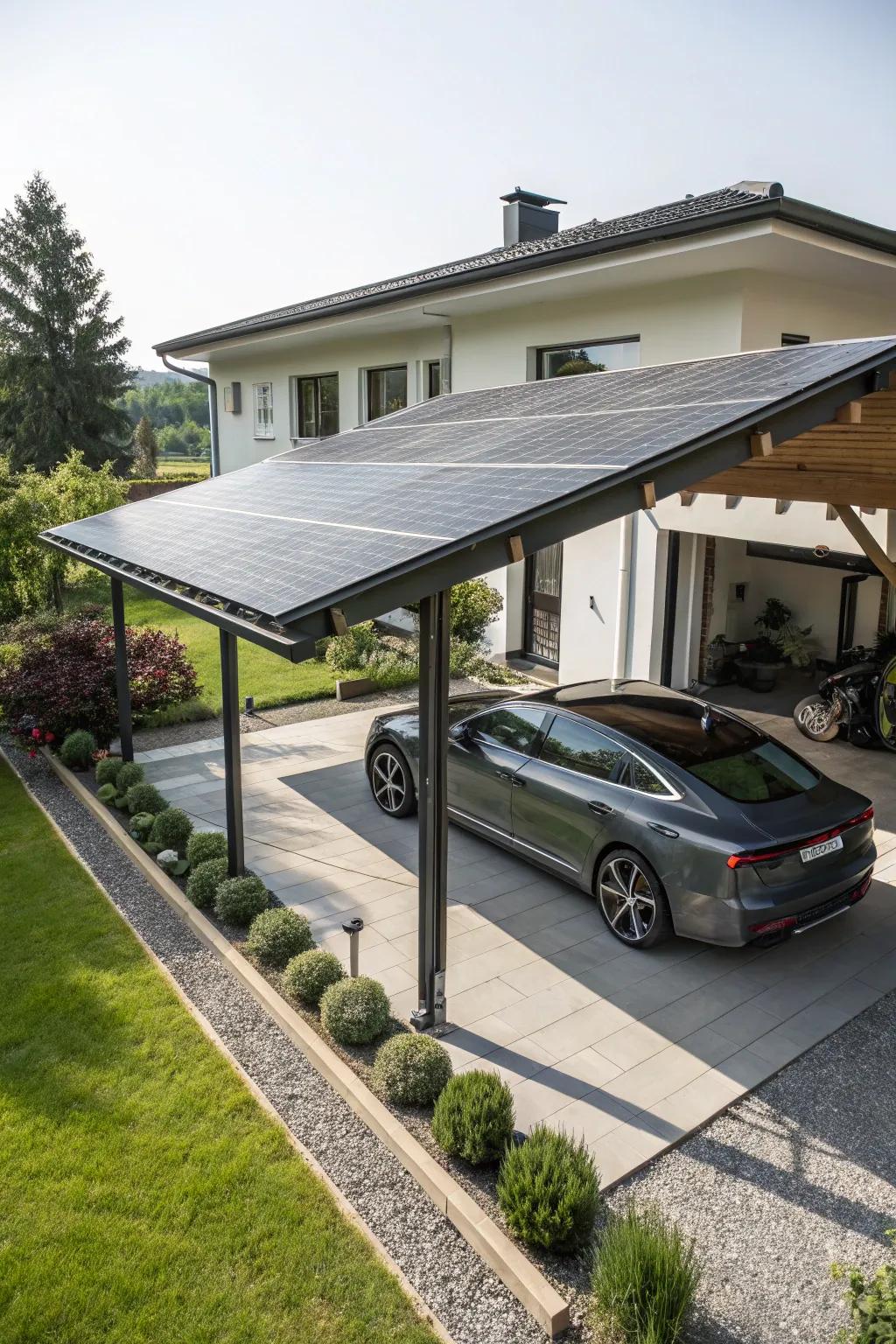 Harnessing solar energy through a thoughtfully designed carport.