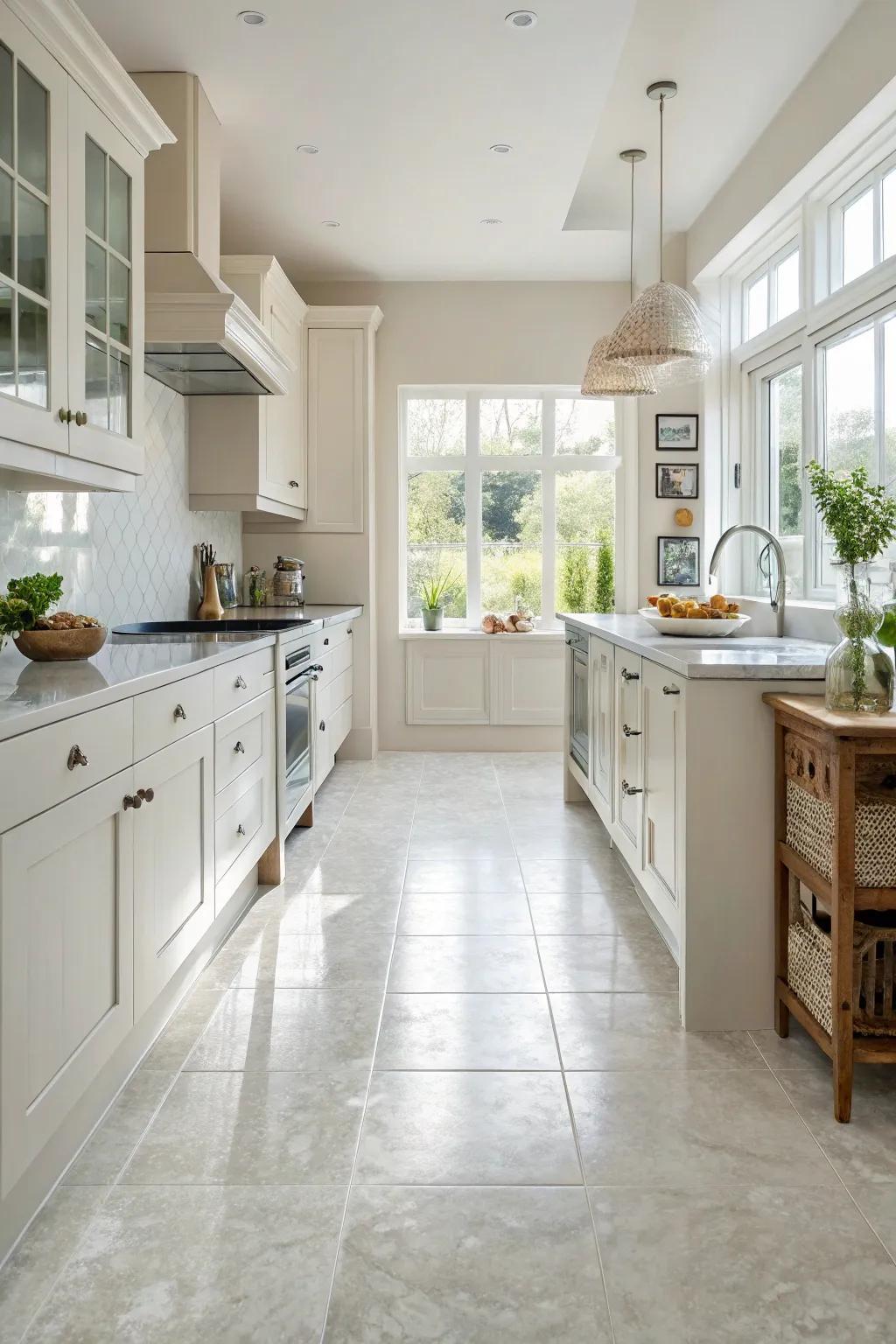 Vinyl sheeting delivers a smooth look and outstanding water resistance.