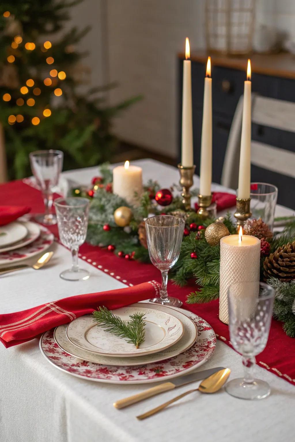 Forge an inviting ambiance with elegant table arrangements.