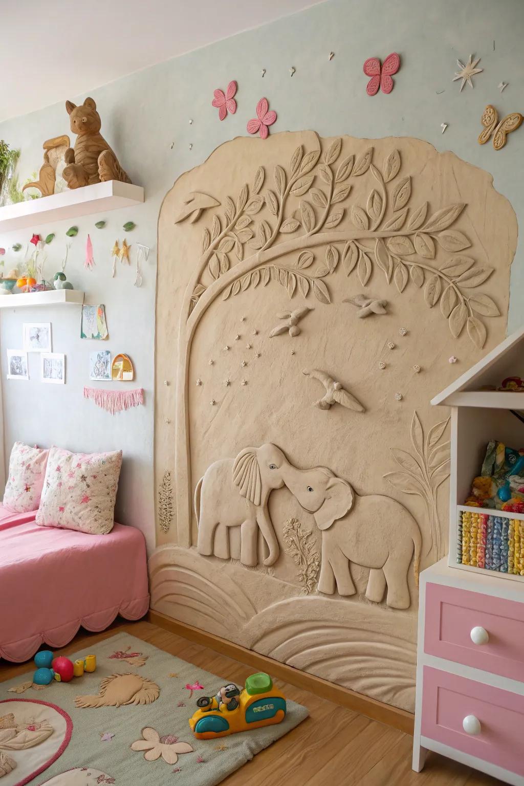 Quirky animal clay impression, infusing appeal and story into every space.