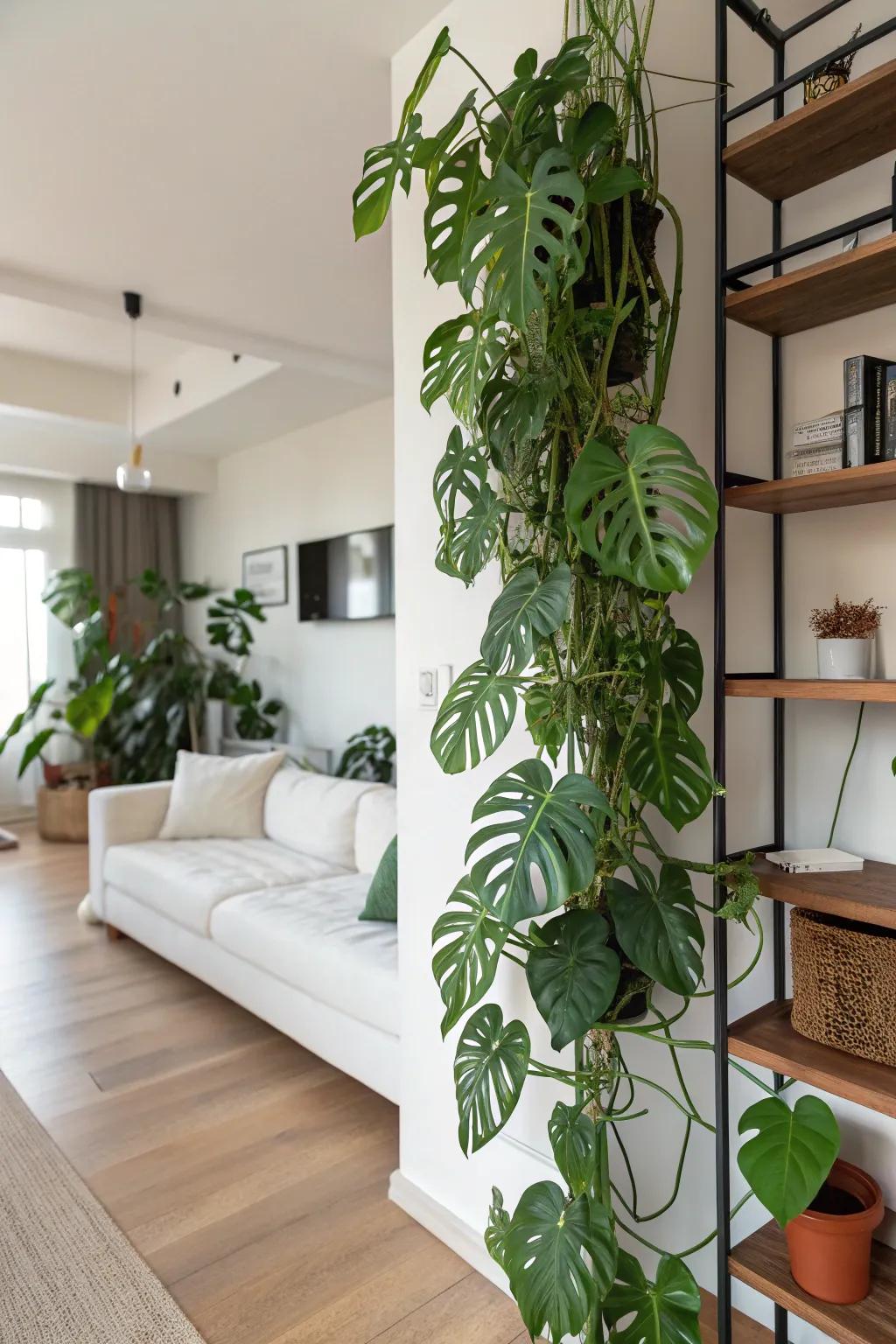 Add drama and greenery to your racks