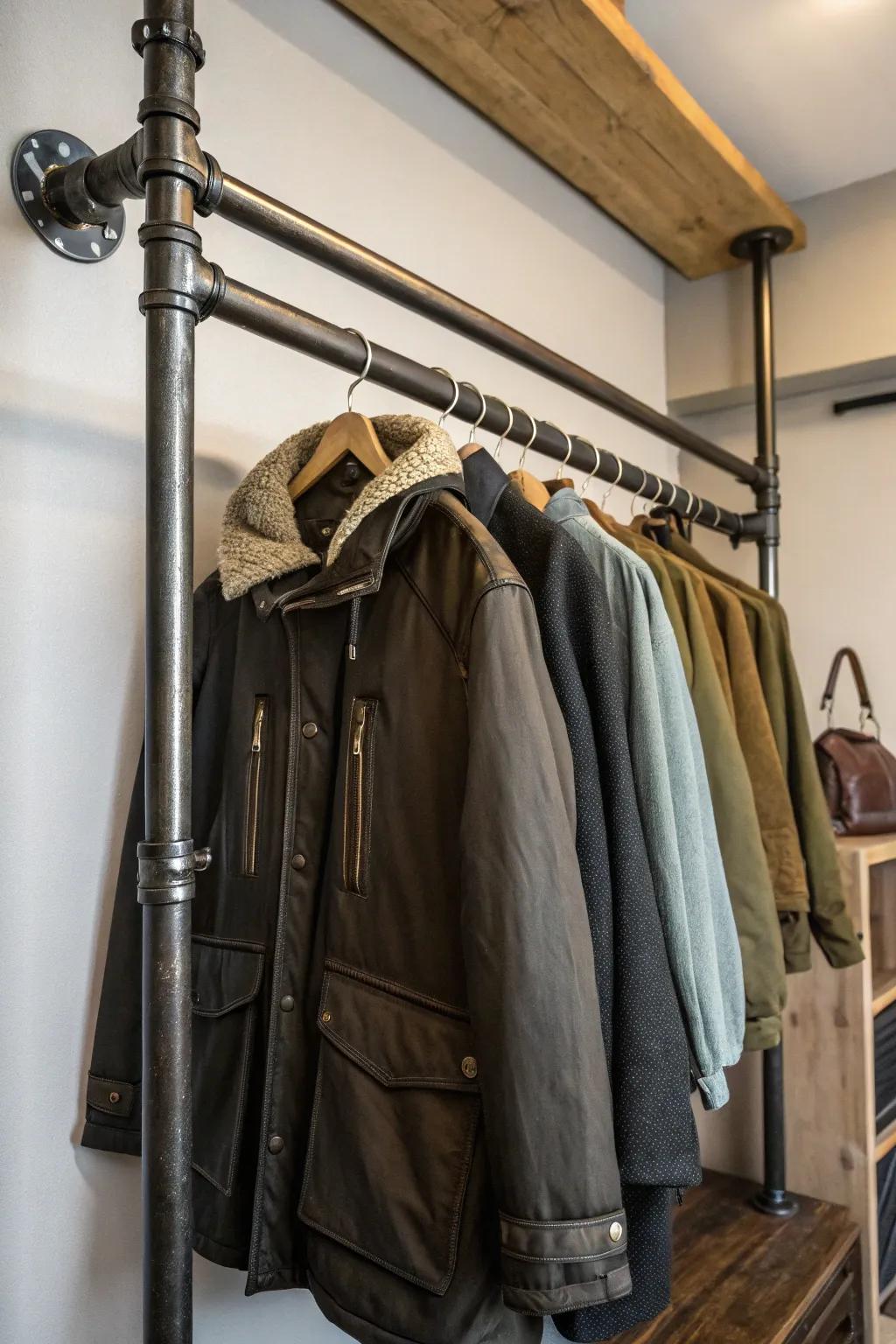 A dash of urban with useful steel tube rods.