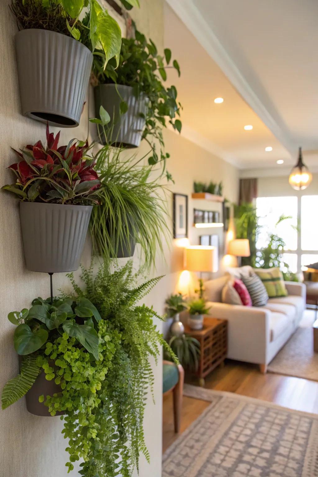 An energizing living plant wall that invites nature indoors