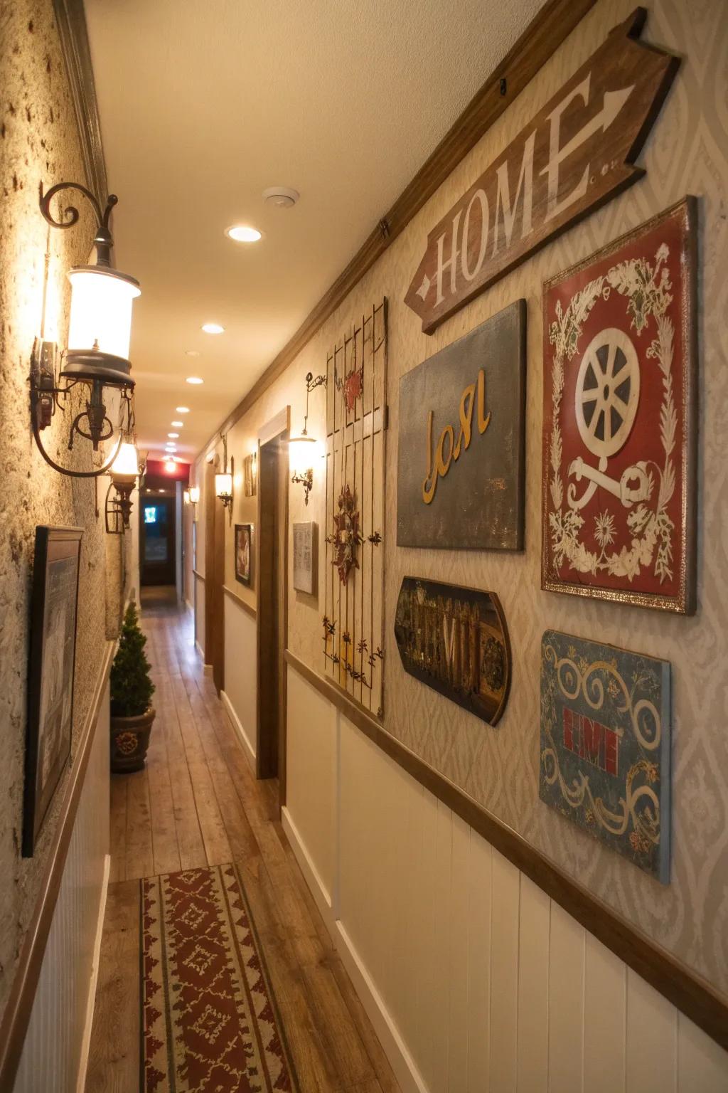 Aged boards contribute personality and a nostalgic touch.