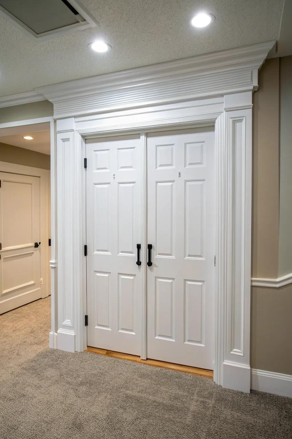 Double doors offer both elegance and enhanced access to your service area.