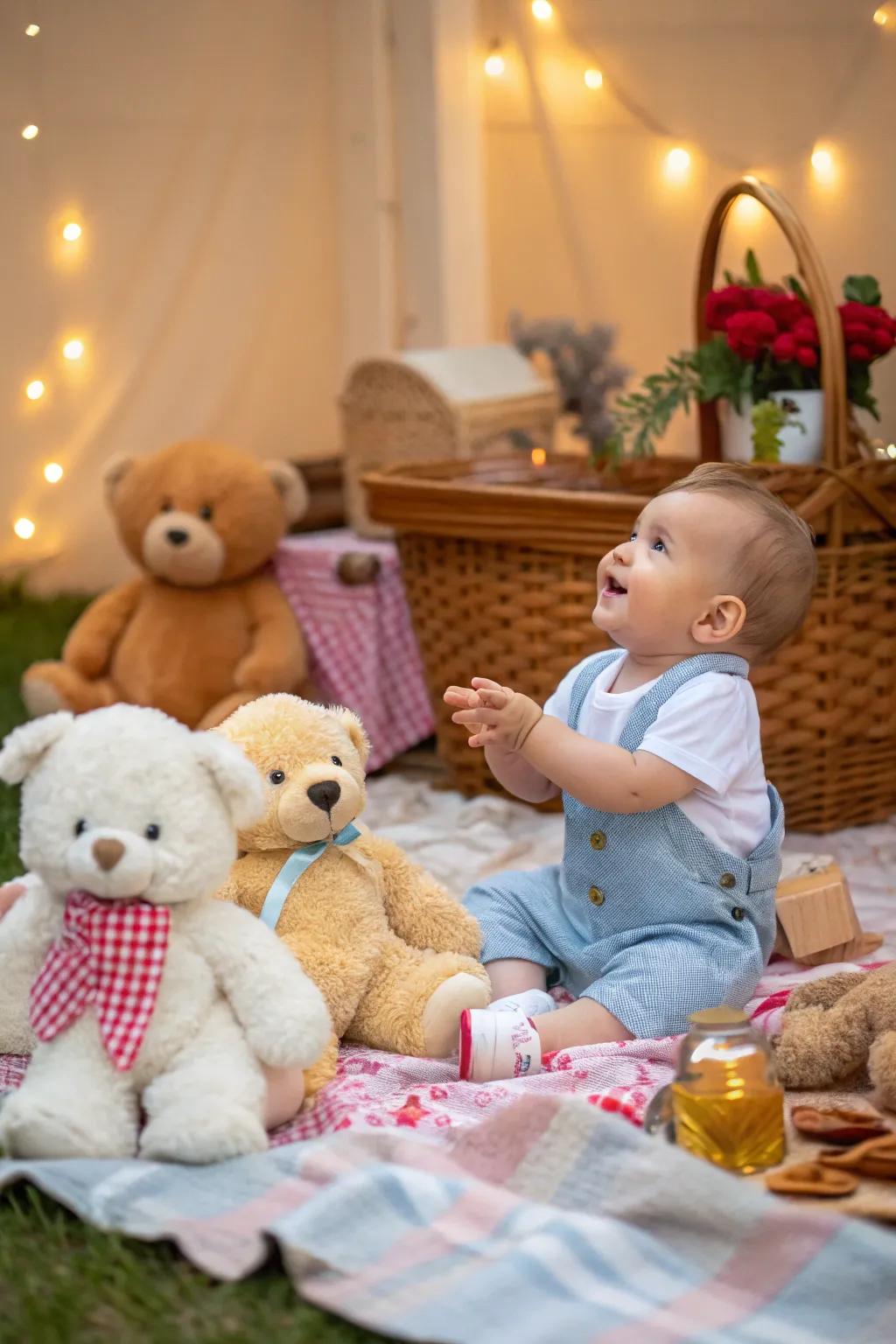 A whimsical teddy bear get-together for your cherished little one.