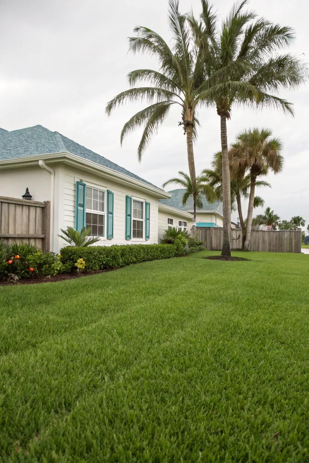 A verdant grass expanse amplifies the elegance and appeal of your residence.