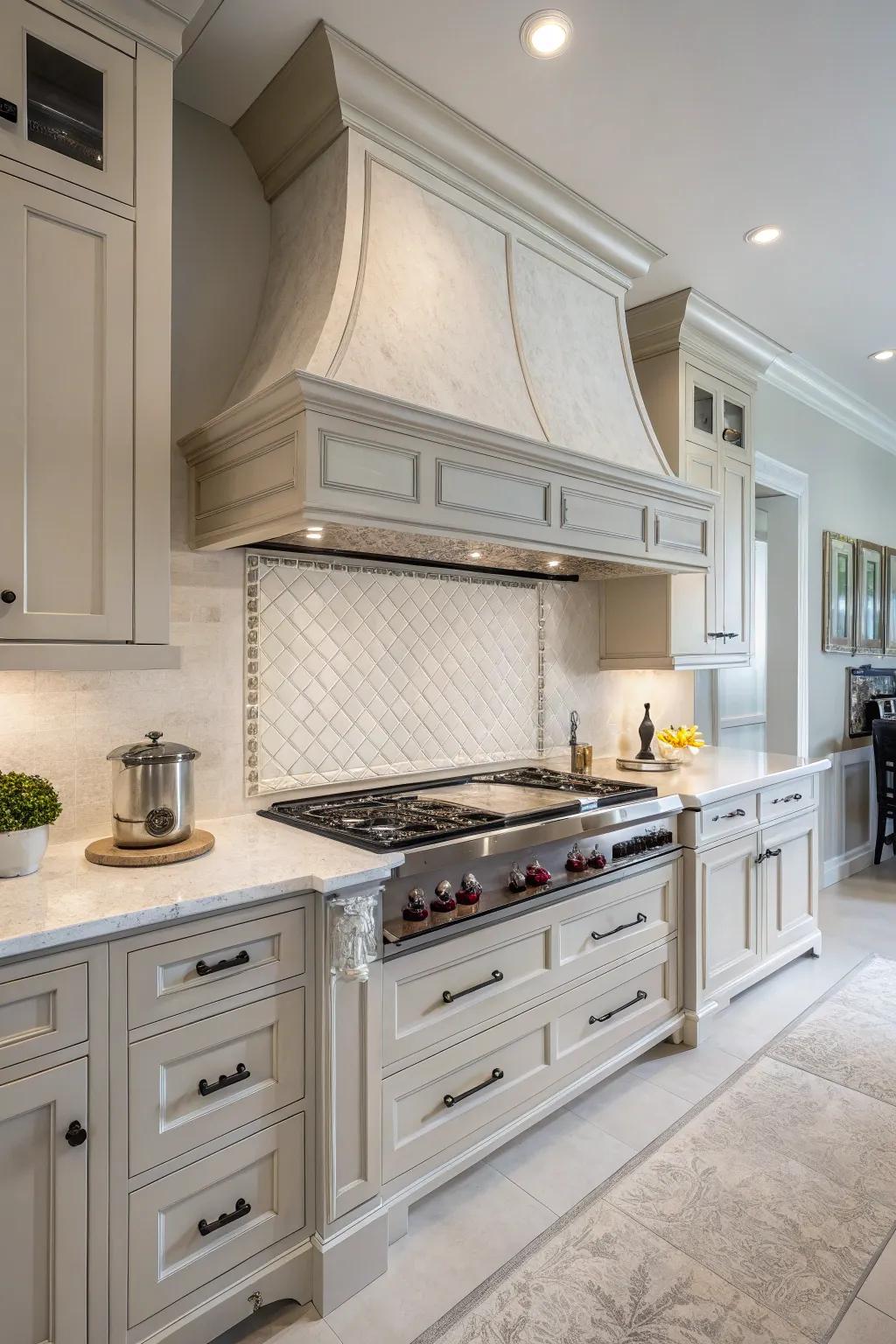 Integrated hoods fashion a cohesive, seamless kitchen aesthetic.