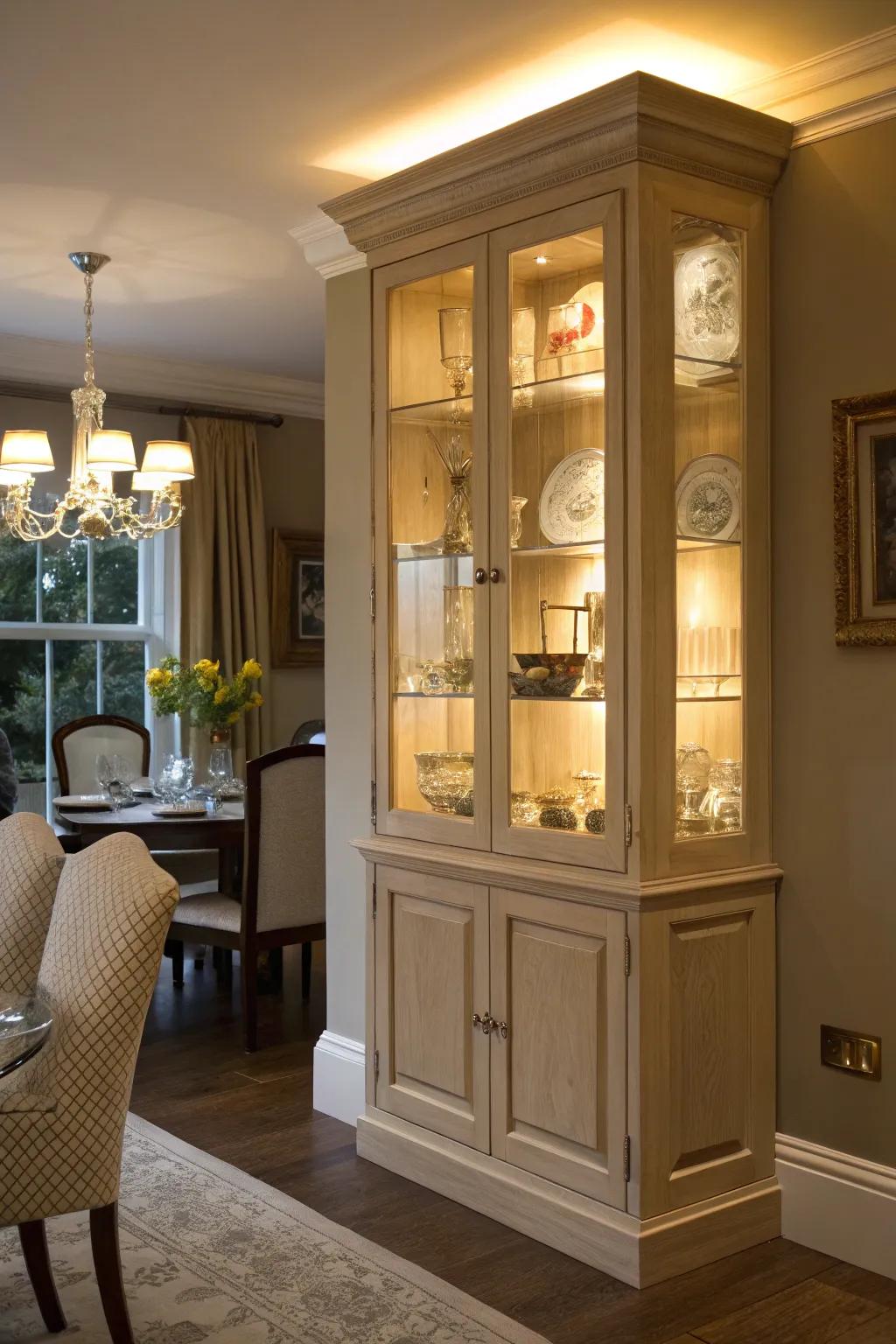 Integrated lighting enriches your displays with a gentle glow.