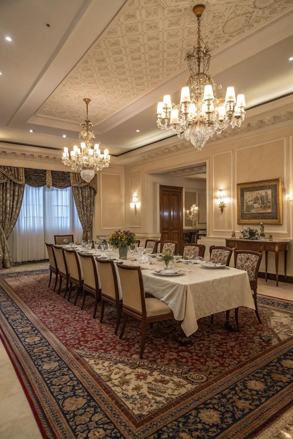 Add timeless appeal with a Persian-patterned rug.