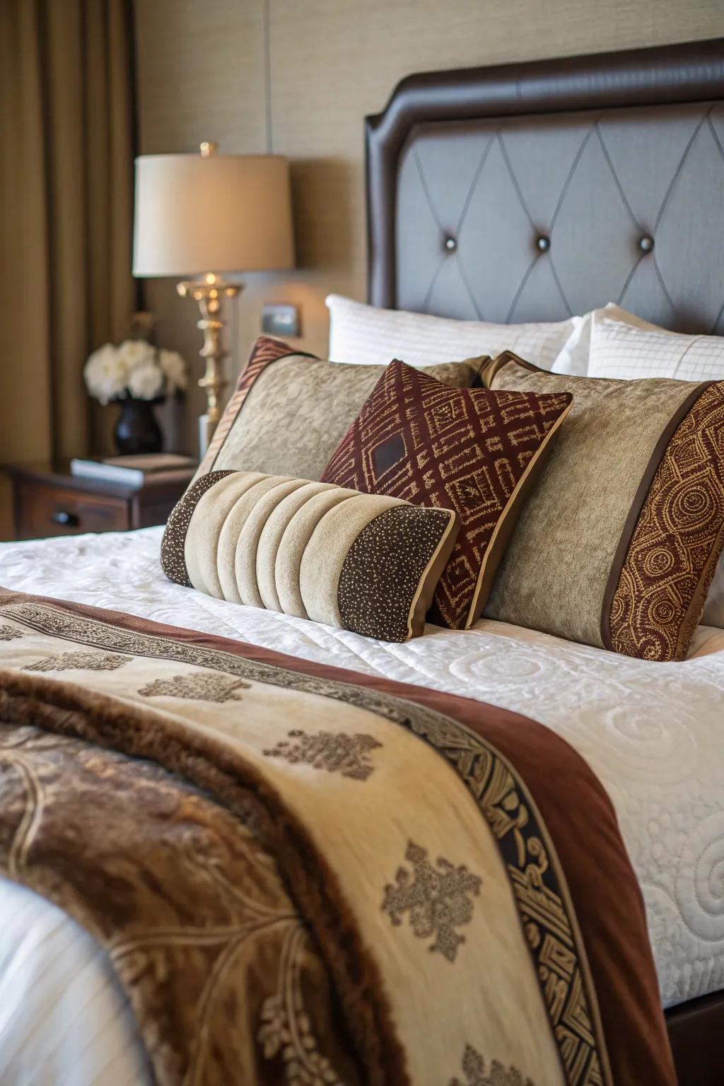 Deluxe bedding enriches comfort and style in your dream bedroom.