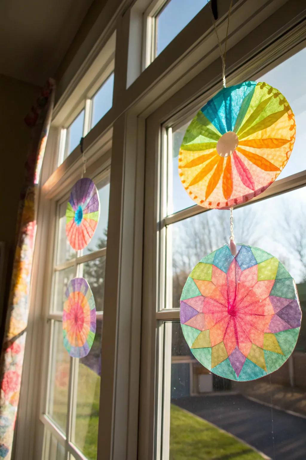 Espresso screen daylight catchers capturing sunbeams.