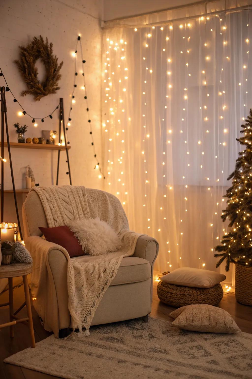 Twinkle lights append a magical nuance to any setting.