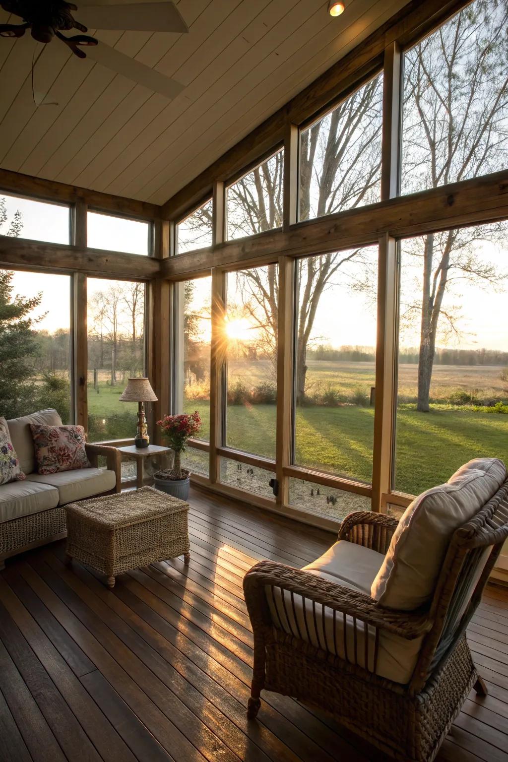 Bask in abundant light through expansive windows.