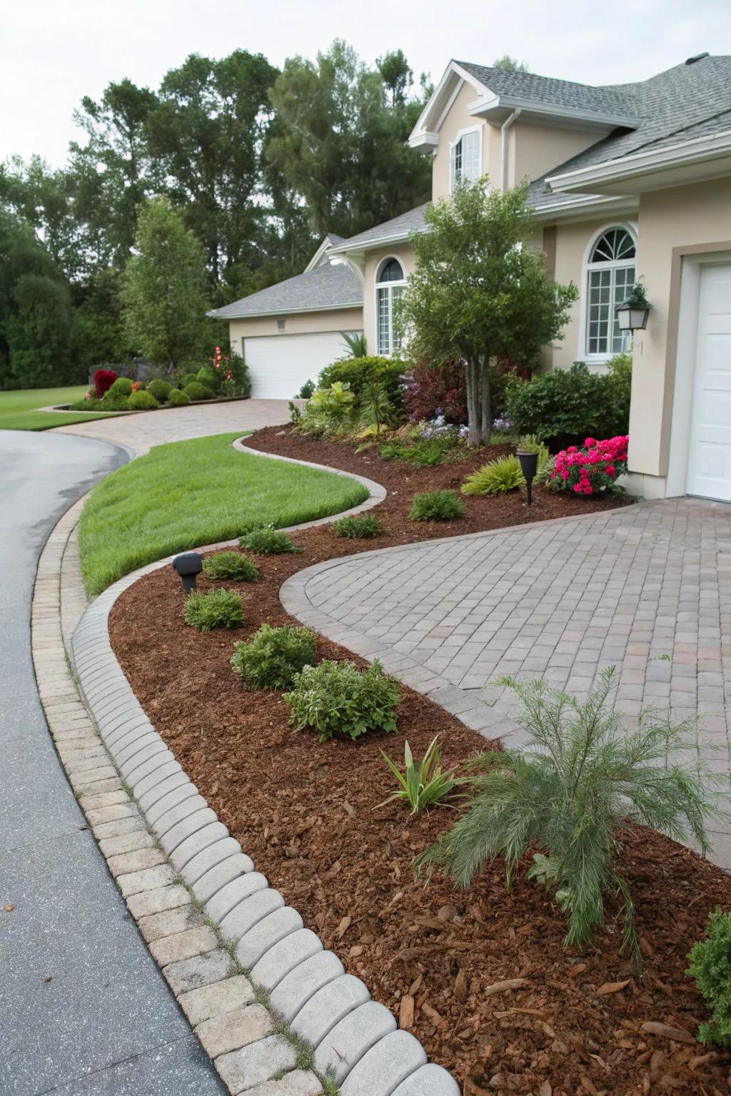 Decorative mulch adds a tidy and refined look.