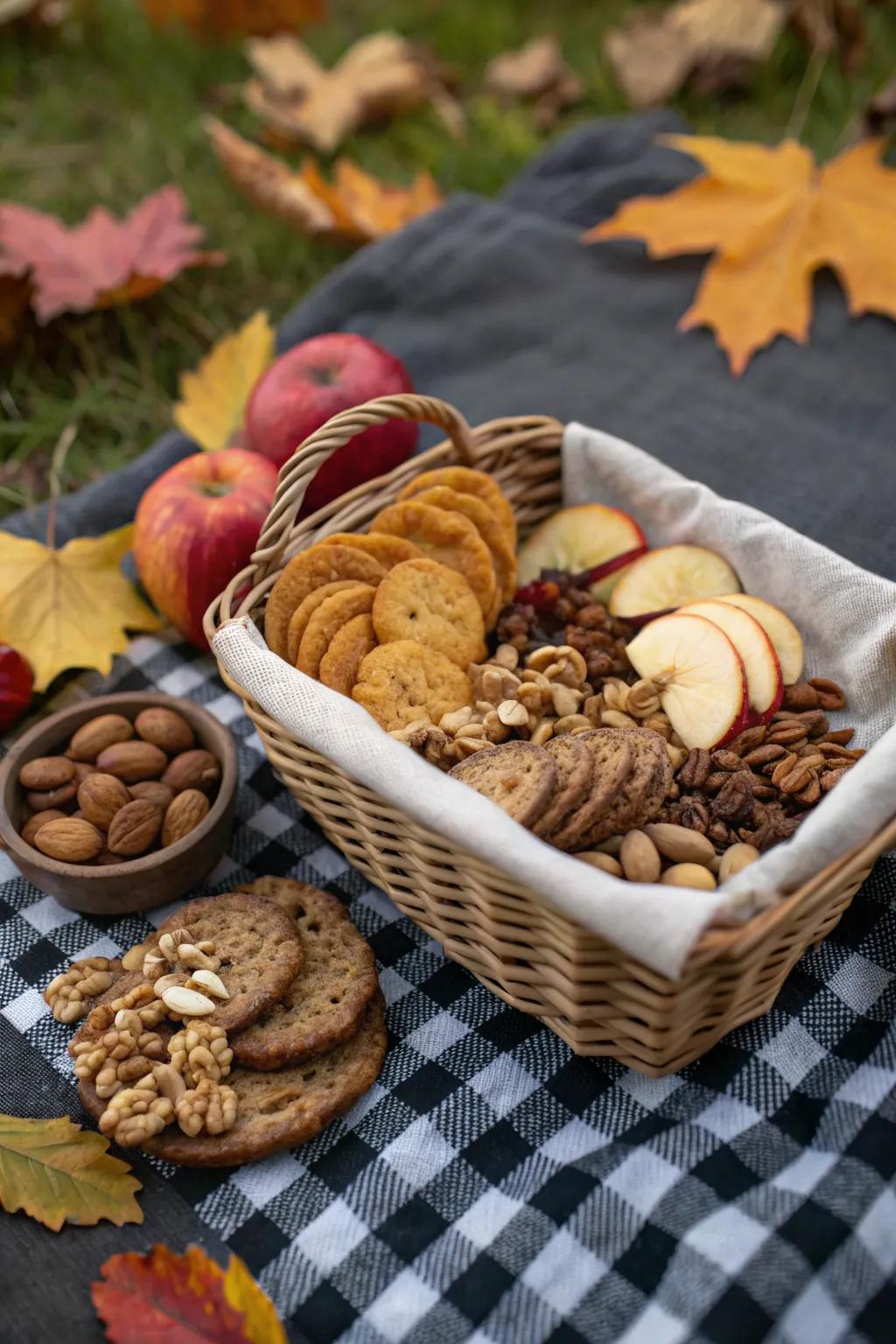 A tasty selection of autumn snacks perfect for sharing.