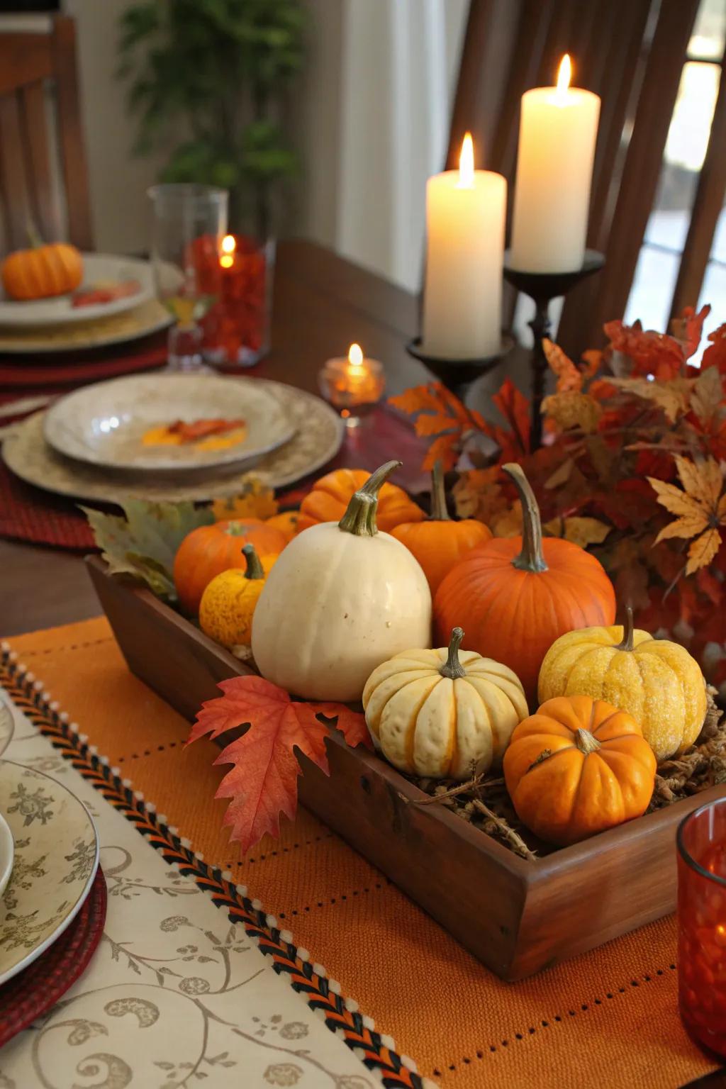 Gourds bring texture and character to your autumn centerpiece.