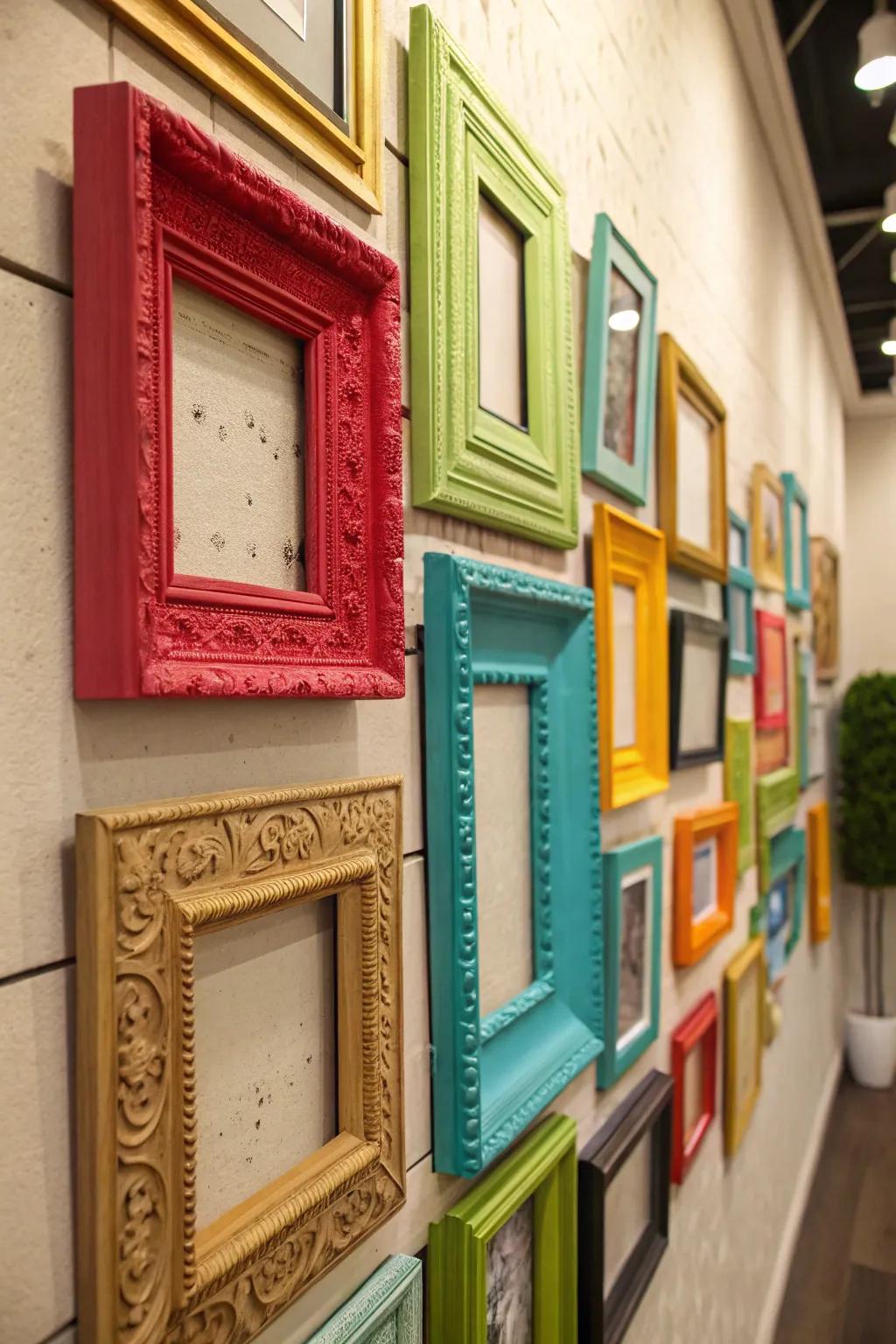 A vibrant amalgamation of colorful and textural frames