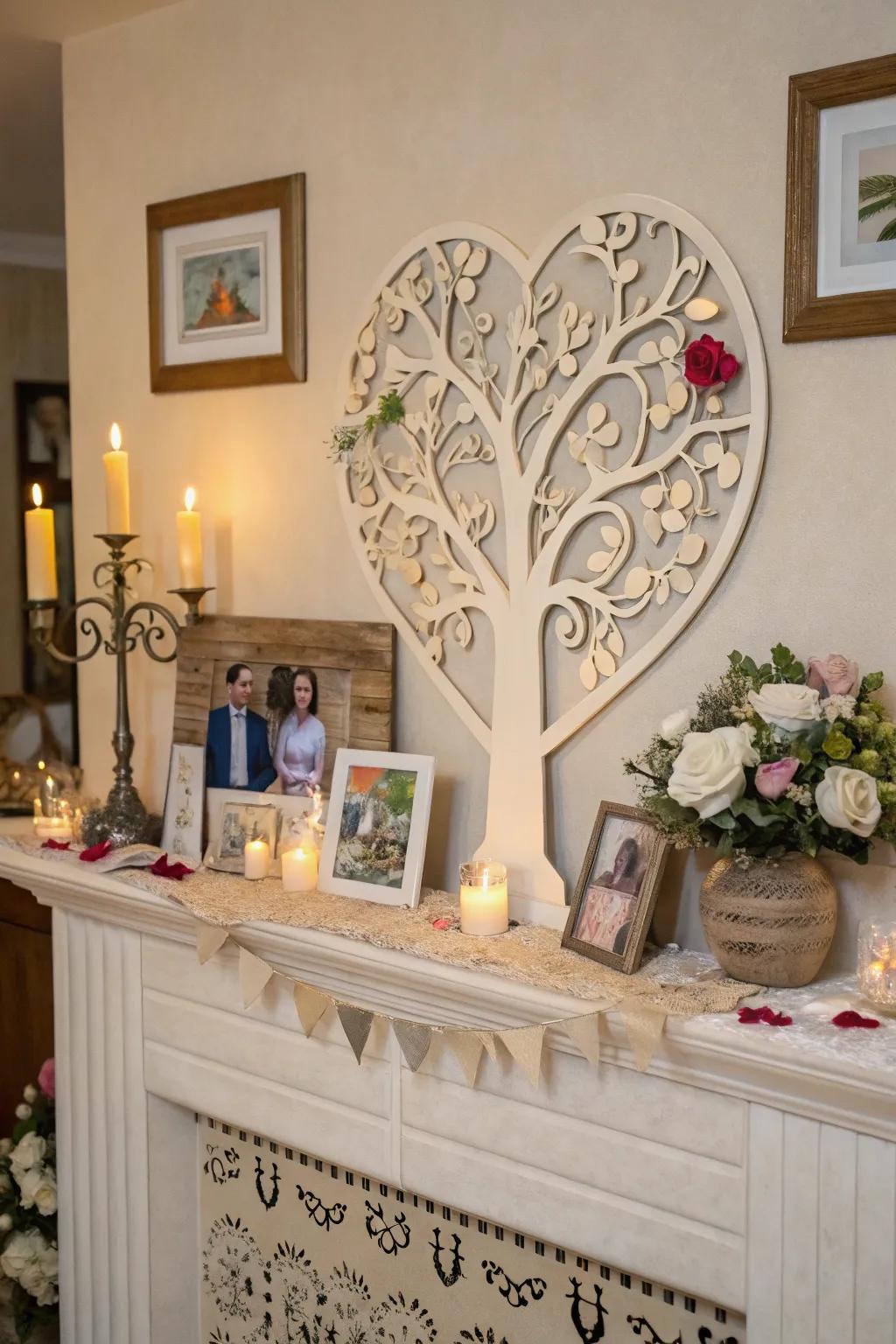 Heart-shaped sculptures are impeccable for demonstrating familial affection.