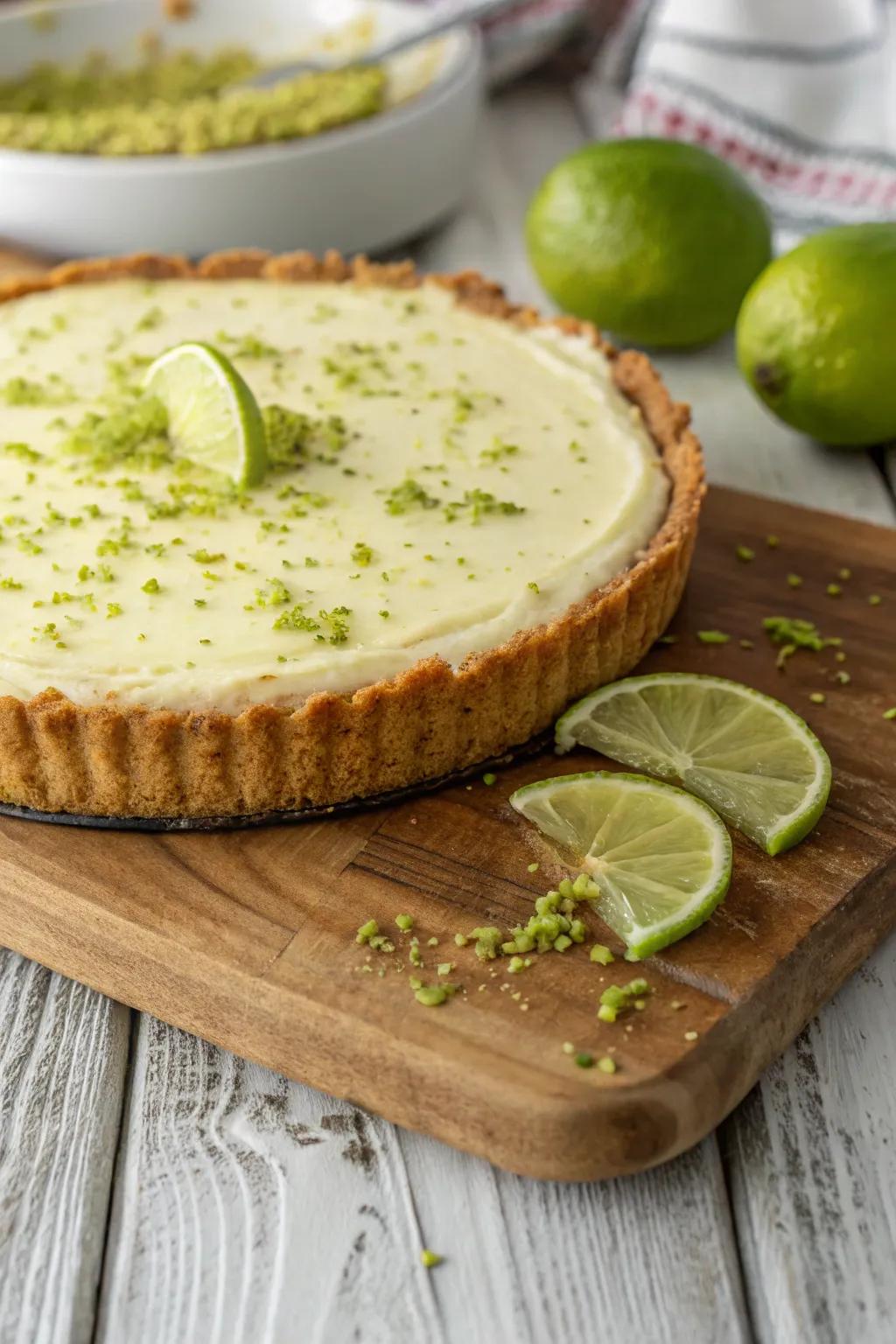 Citrus zest provides this pie with a lively and fragrant completion.