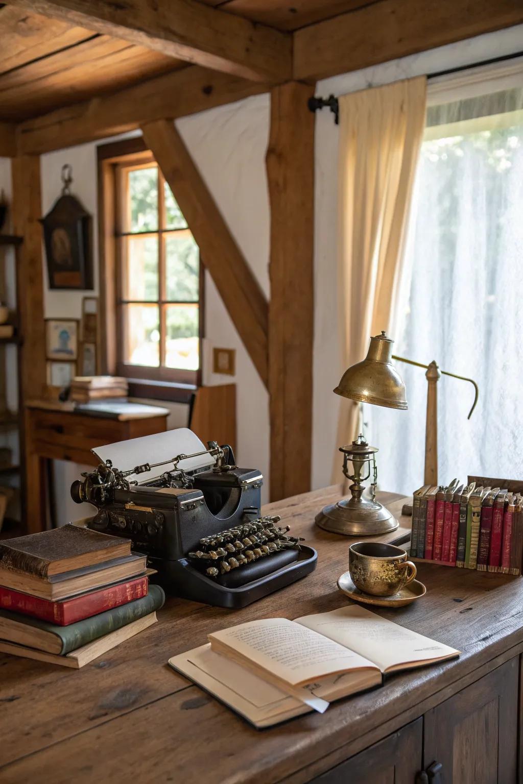 Classic touches add personality to your workspace.