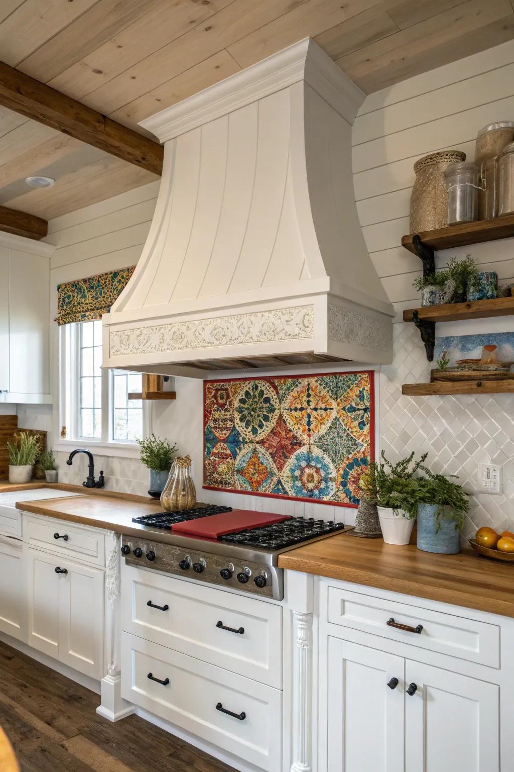 Shiplap adds a classic touch to a farmhouse kitchen.