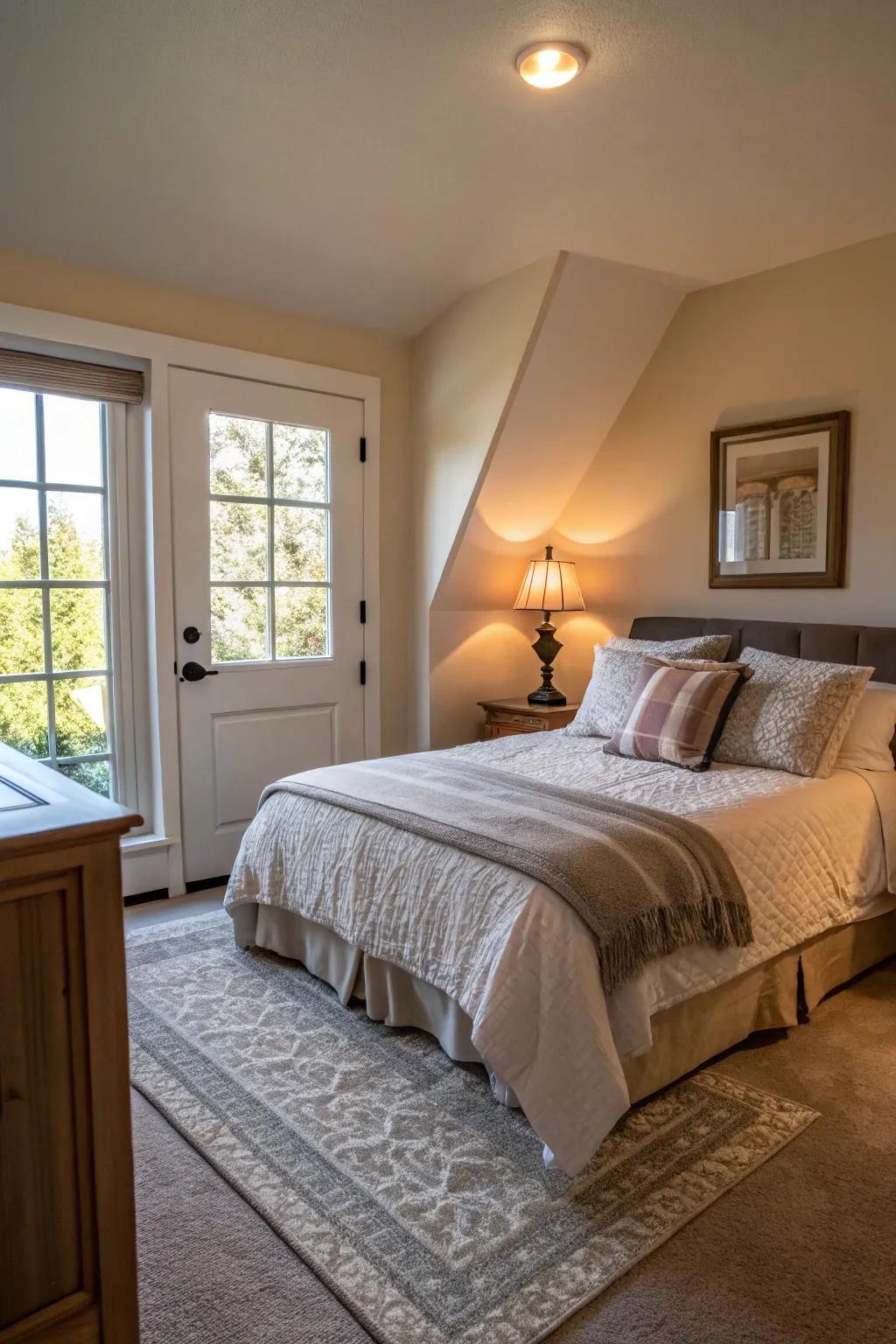 Position your bed to foster a sense of empowerment.