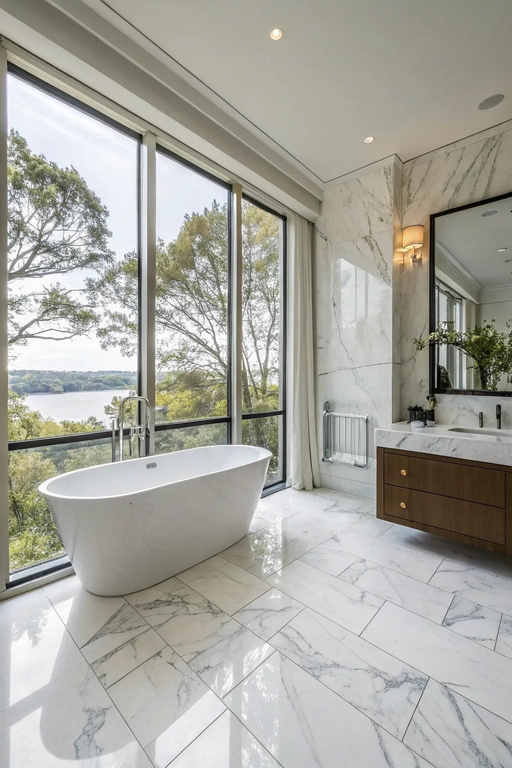 Stone floors emanate class and sophistication.