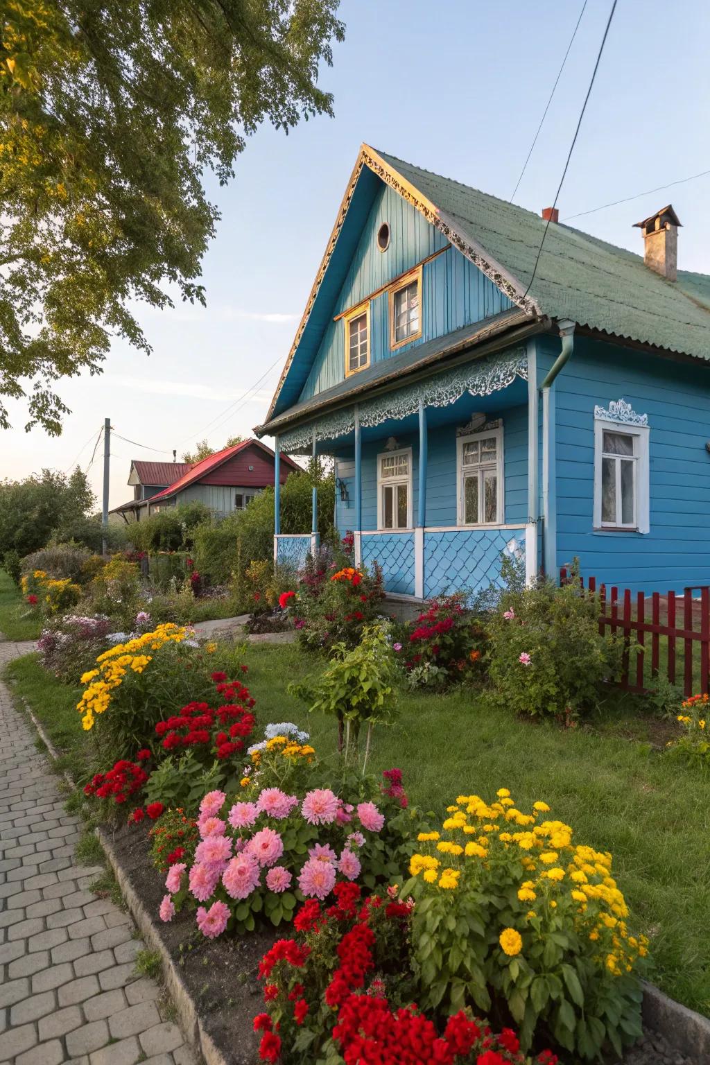 Bright colors can introduce a playful aspect to your home's exterior.