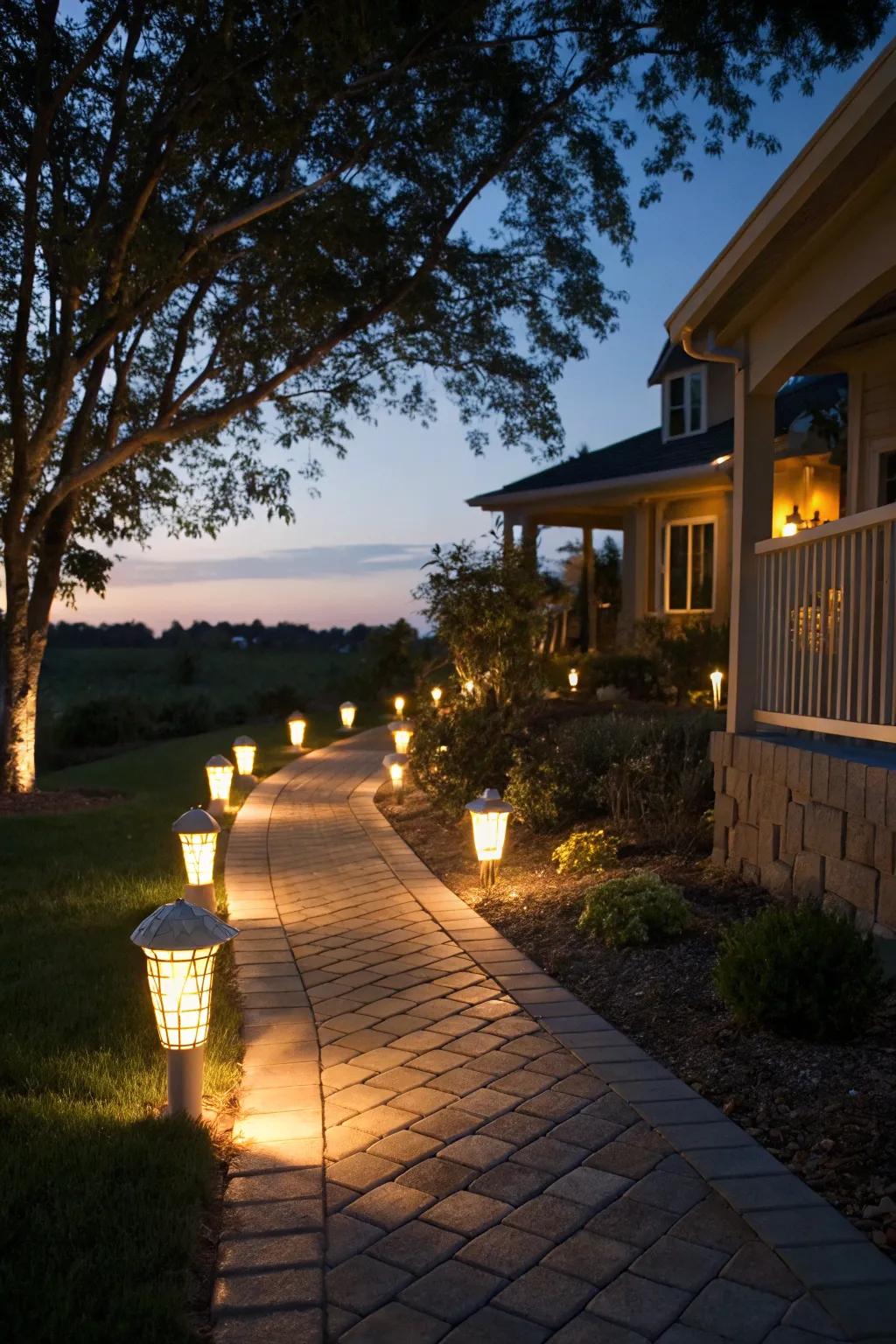 Path lighting guarantees safety and casts a magical radiance.