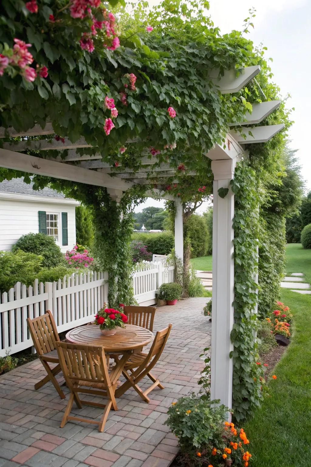 Add charm and shade with a garden structure on your front patio.