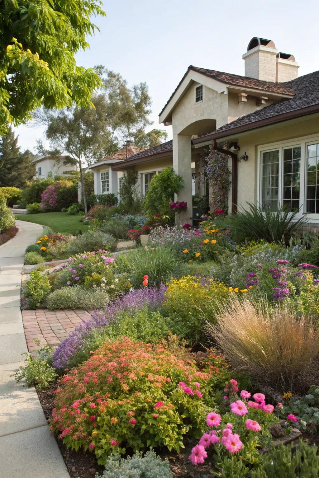 Indigenous plants introduce both visual appeal and ecological sustainability to xeriscape gardens.