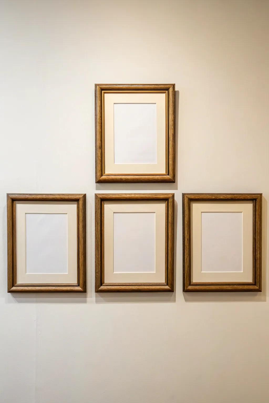 Symmetrical grid arrangement offers contemporary elegance.