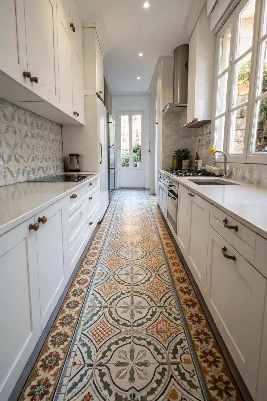 Floor tiles that create a statement.
