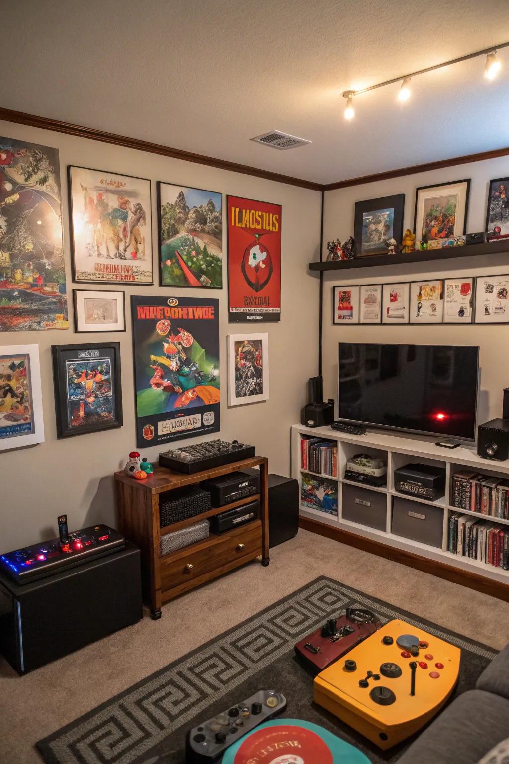 Themed embellishments contribute a personal touch to your gaming space.