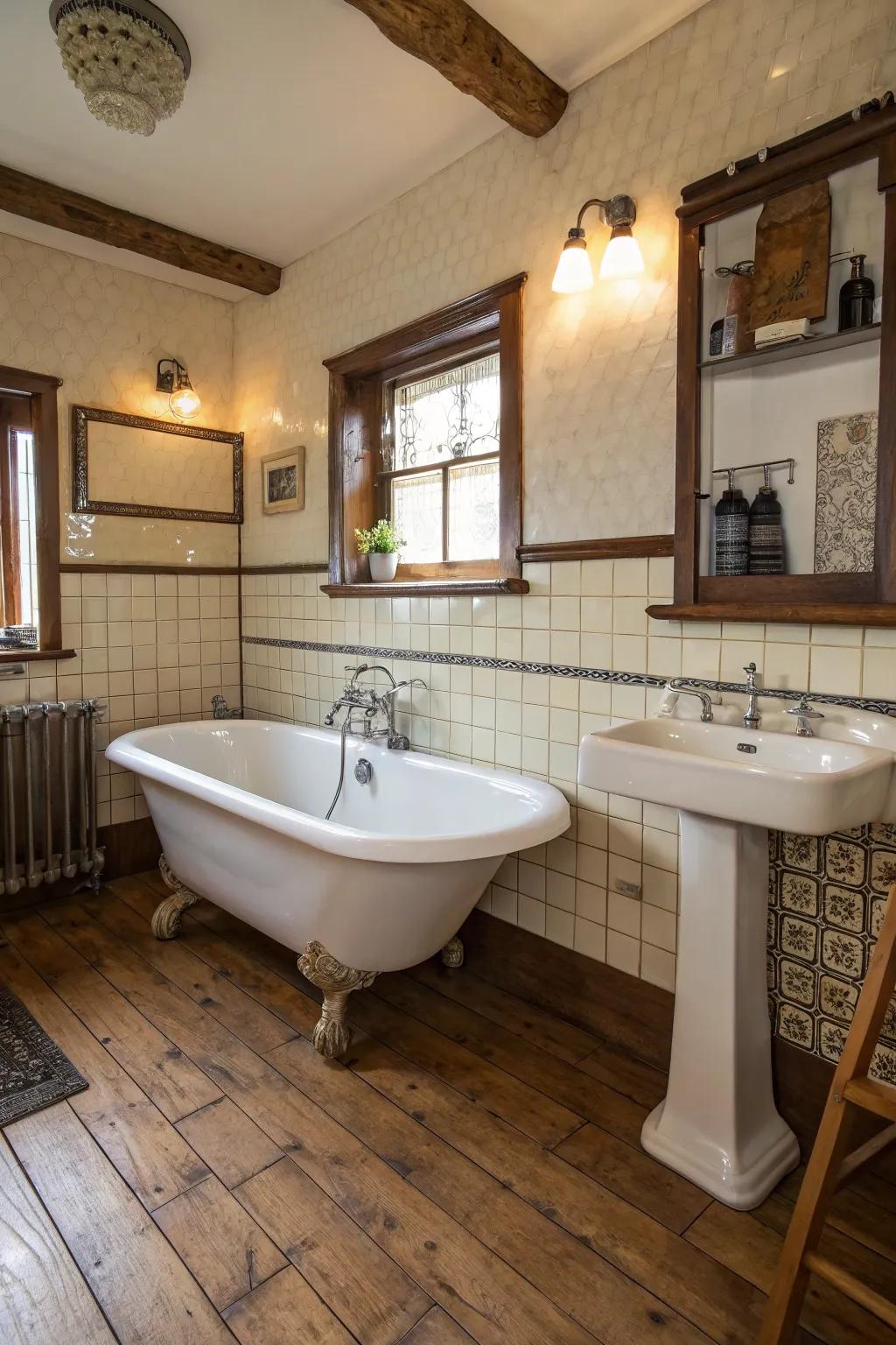 Vintage fixtures imbue a sense of timeless elegance into any space.